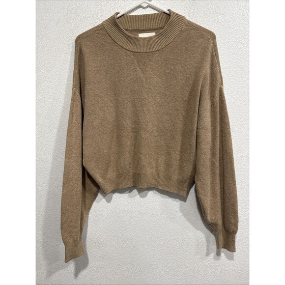 Vintage Abercrombie & Fitch Cropped Sweater Womens Size XS Top beige GUC - Picture 1 of 7